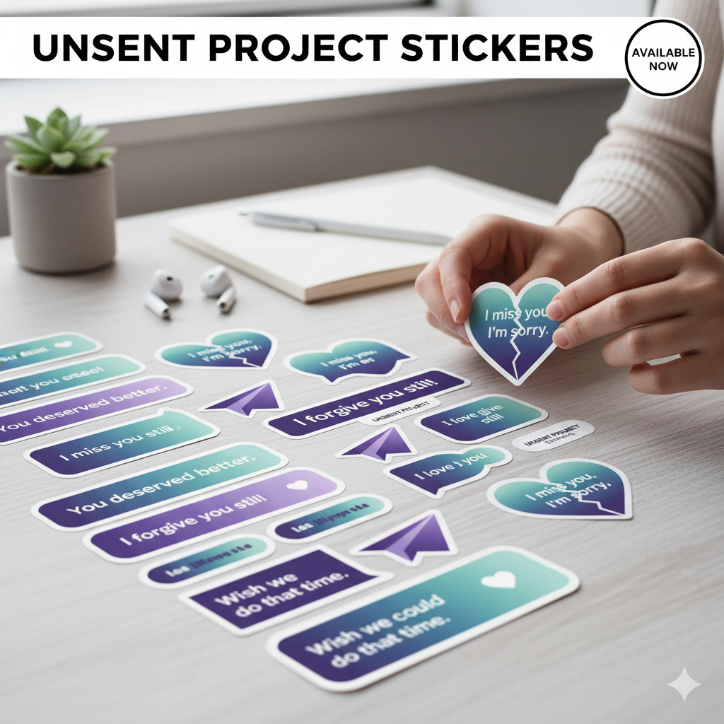 Unsent Project Stickers