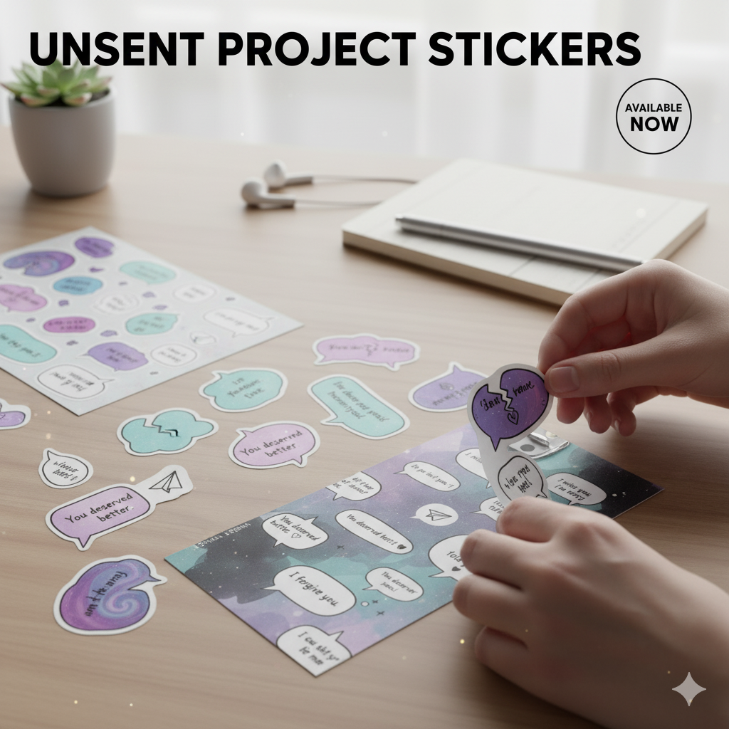 Unsent Project Stickers